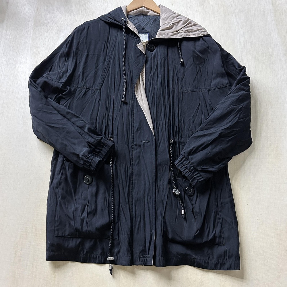 Vintage Best United Garment Co. Coat Mens Large Black Hooded Parka‎ Hong Kong